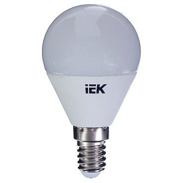 Лампа светодиодн. IEK Е14 4000к  7Вт шар 422019 (Китай)