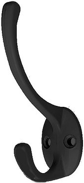 Крючок вешалка двойной, черный 66874 (Россия)
