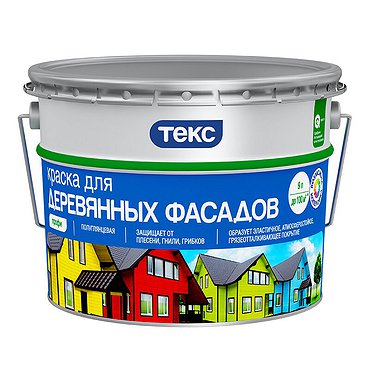 Краска для деревянных фасадов Профи основа А 9 л ТЕКС (Россия)