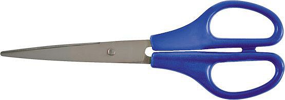 Ножницы бытовые нержавеющие, пластиковые ручки, толщина лезвия 1,4 мм, 170 мм FIT 67326