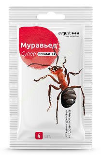 Средство от муравьев Муравьед супер приманка 4 шт х 1,5 г(Россия)