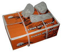 Камни для саун "Талькохлорит" шлиф. обвал.  20 кг (Россия)