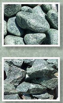Камни для саун "Жадеит"  колотый, средний (ведро) 10 кг (Россия)