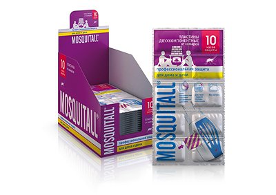 Пластины от комаров Mosquitall "Профессиональная защита" (уп=10 шт) (Россия)