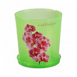 Горшок для орхидей проз. М1453 1,8л зел. прозр.(Россия)