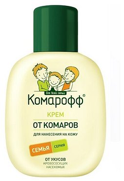 Крем от комаров КОМАРОФФ флакон пластик 60 мл (Россия)