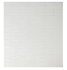 Панели 3D cамоклеющиеся 700*770*3мм "Кирпич белый классический" (brick white)