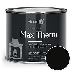 Эмаль термостойкая Elcon 1000 гр., черная (0,4кг)