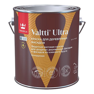 VALTTI  ULTRA краска для деревянных фасадов (базис А) 2,7л, матовая.TIKKURILA.