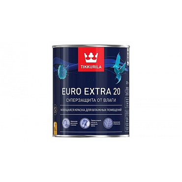Краска ЕВРО EXTRA  20 (базис А) 0,9л Тикурилла