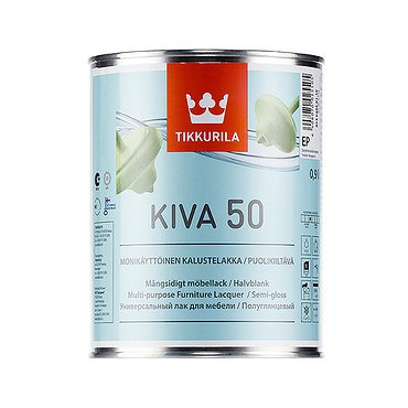 Лак KIVA EP п/глянц. 0,9л TIKKURILA(Финляндия)