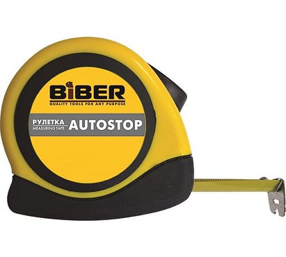 Рулетка Biber 40074 Autostop 7,5 м/25 мм (Германия)