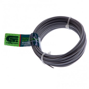 Леска для триммера звезда, армир. алюм., 2.0 мм х 15 м, Россия Сибртех 961965