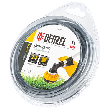Леска для триммера, двухкомп. круглая 2 мм, 15 м Extra cord Denzel 96127