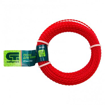 Леска для триммера звезда, 1.3 мм х 15 м, Сибртех 961675