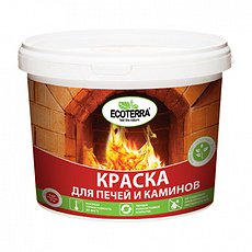 Краска для печей ECOTERRA красно-коричневая 2,5кг(Россия)