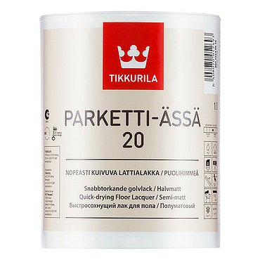 Лак ПАРКЕТИ-ЯССЯ полумат. 0,9л TIKKURILA(Финляндия)