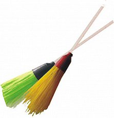 Метла полипропилен круглая 3 кольца,ворс 30см,черенок(б/рез,d=2,5см,120см,дерево),360668/ Vega