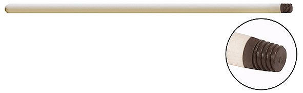 Черенок для швабры деревянный с пластиковой резьбой d=23-25мм, 130см тов-149613