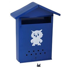 Ящик почтовый "Домик" с замком синий