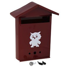 Ящик почтовый "Домик" с замком вишневый