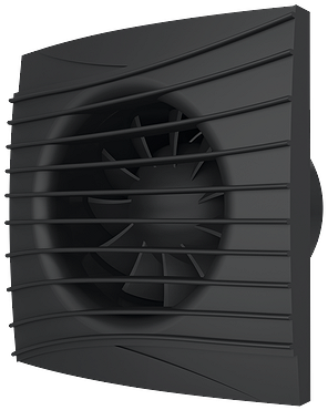 Вентилятор осевой с обрат.клап. D100 SILENT 4C Matt black (матовый черный) (Россия)