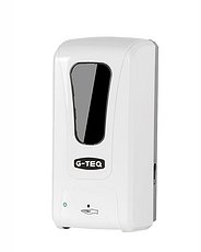 Дозатор для дезинфицирующих средств автомат пластик белый 1л G-Teq 8677 (25.06)