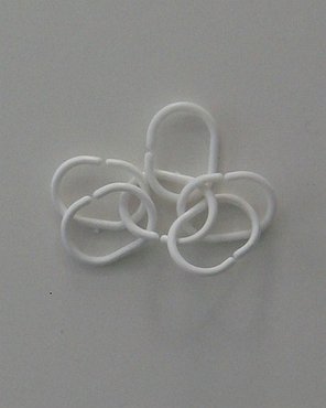 Кольца для штор белые пластик (14шт) (Россия)