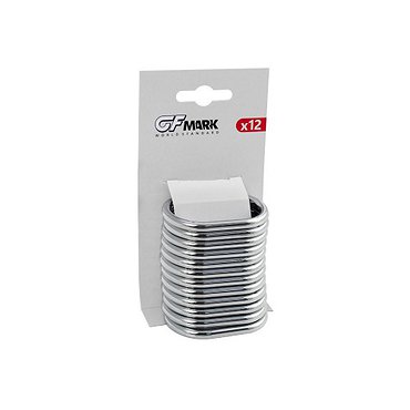 Кольца для штор хром пластик GFmark 75001 (12шт) (Россия)