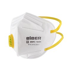 Полумаска фильтрующая Biber 96204 с воздушным клапаном (класс защитыFFP1) тов-205897