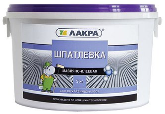 Шпатлевка маслянно-клеевая Лакра 3 кг Россия
