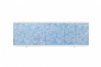 Экран под ванну SIRIUSLINE пластик. профиль голубой мрамор 1.5м (Россия)