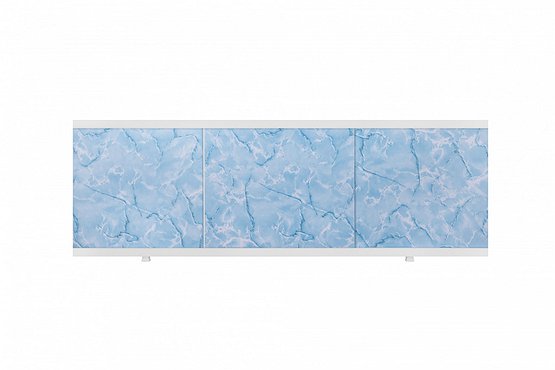 Экран под ванну SIRIUSLINE пластик. профиль голубой мрамор 1.5м (Россия)