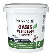 Краска OASIS WALLPAPER краска для обоев(базис A) 0,9л ФИННКОЛОР(Россия)
