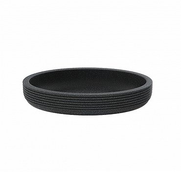 Мыльница для ванной Fora Twister Black настольная полирезин черная (For-TWR036BL)