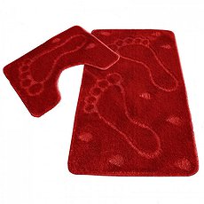 Набор ковриков для ванной 2-предмета (55*90 и 55*45) RED (ZALEL Турция)