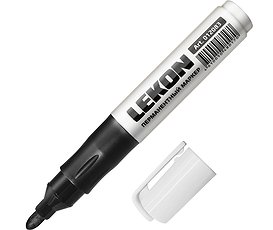 Маркер LEKON ReFresh перманентный заправляемый, черный (линия 3мм.)