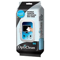 Салфетки влажные для экранов Opti Clean с клапаном (90 шт.)