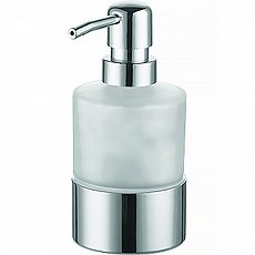 Дозатор жидкого мыла AZARIO NESSY стеклянный настольный, хром (AZ-128-C)