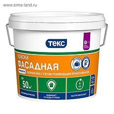 Краска в/д для Фасадов и Интерьеров Универсал 6,5кг/4,2л  ТЕКС(Россия)