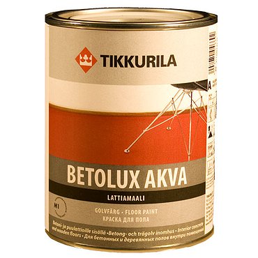 Краска для пола БЕТОЛЮКС АКВА (базис С) 2,7л TIKKURILA(Финляндия)